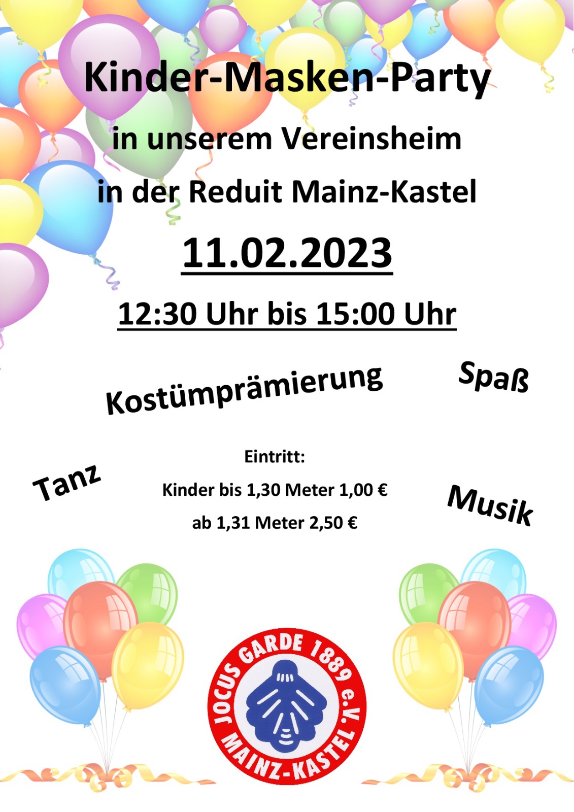 Kinder Masken Party